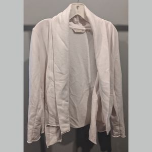 Athleta wrap cardigan, medium, white